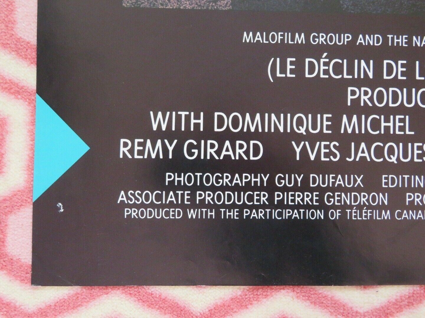 THE DECLINE OF THE AMERICAN EMPIRE US ONE SHEET POSTER DOMINIQUE MICHEL 1986