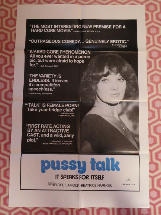 PUSSY TALK ADULT FOLDED US ONE SHEET POSTER PENELOPE LAMOUR 1975
