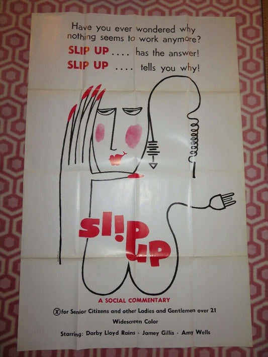 SLIP UP ADULT FOLDED US ONE SHEET POSTER (45"x29.5") DARBY LLOYD RAINS 1975 - Rendezvous Cinema
