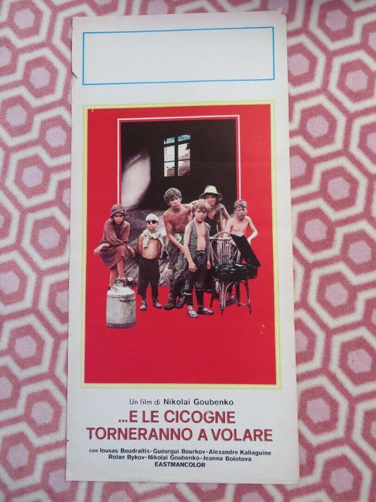 ...E LE CICOGNE TORNERANNO A VOLARE ITALIAN LOCANDINA (27.5"x13") POSTER  1977