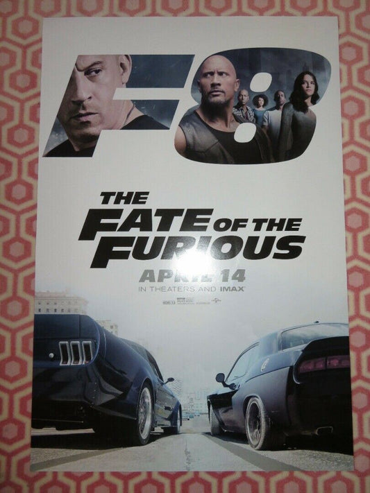 THE FATE OF THE FURIOUS US ONE SHEET ROLLED POSTER VIN DIESEL 2017