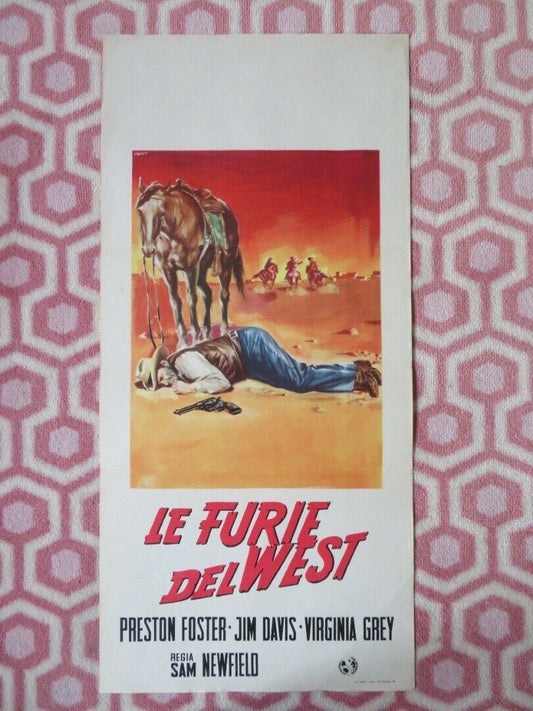 LE FURIE DEL WEST /Three Desperate Men ITALIAN LOCANDINA (27.5"x13") POSTER '54 - Rendezvous Cinema