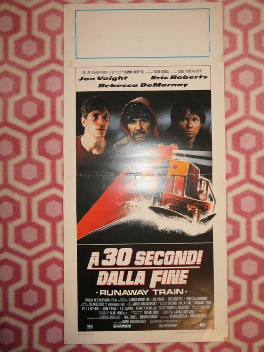 RUNAWAY TRAIN ITALIAN LOCANDINA (27.5"x13") POSTER JON VOIGHT 1986 - Rendezvous Cinema
