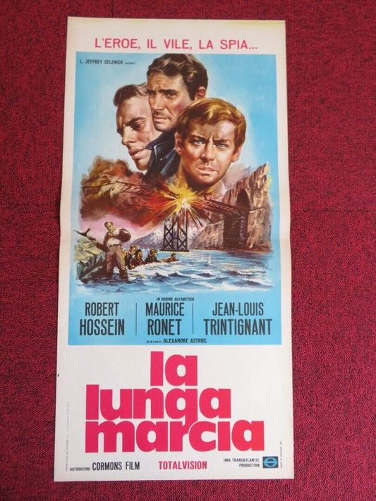 "LA LUNGA MARCIA /La longue marche" ITALIAN LOCANDINA (26"x12.5") POSTER 1967