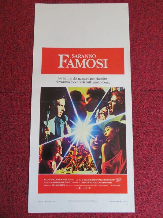 SARANNO FAMOSI / Fame ITALIAN LOCANDINA (27.5"x13.5") POSTER ALAN PARKER 1980
