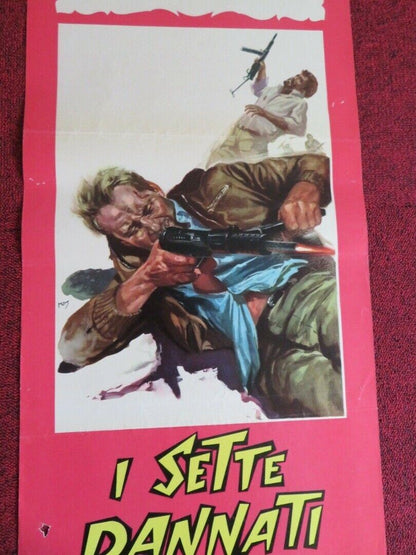 I SETTE DANNATI / Brennender Sand ITALIAN LOCANDINA (27.5"x13.5") POSTER 1966 - Rendezvous Cinema