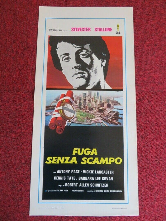 FUGA SENZA SCAMPO / No Place to Hide ITALIAN LOCANDINA (27.5"x13.5") POSTER 1973 - Rendezvous Cinema