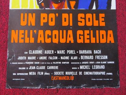 UN PO' DI SOLE NELL' ACQUA GELIDA ITALIAN LOCANDINA (27.5"x12") POSTER 1971 - Rendezvous Cinema