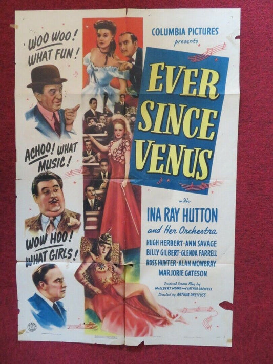 EVER SINCE VENUS FOLDED US ONE SHEET POSTER INA RAY HUTTON 1944