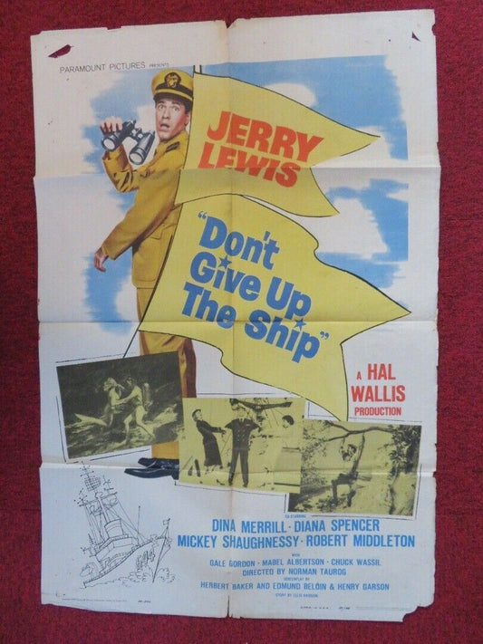 DON'T GIVE UP SHIP FOLDED US ONE SHEET POSTER JERRY LEWIS 1959 - Rendezvous Cinema
