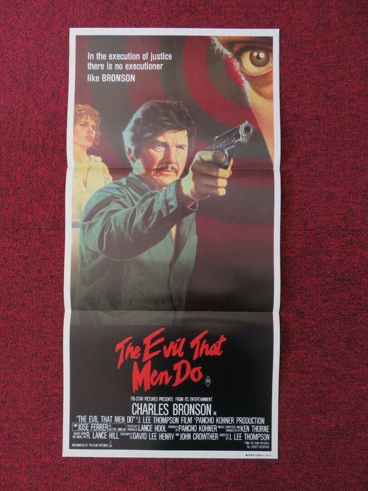 THE EVIL THAT MEN DO FOLDED AUSTRALIAN DAYBILL POSTER CHARLES BRONSON 1984 - Rendezvous Cinema