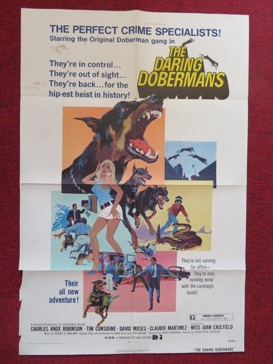 THE DARING DOBERMANS FOLDED US ONE SHEET POSTER DAVID MOSES 1973 - Rendezvous Cinema