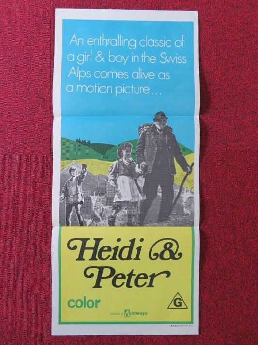 HEIDI AND PETER FOLDED AUSTRALIAN DAYBILL POSTER HEINRICH GRETLER 1955 - Rendezvous Cinema