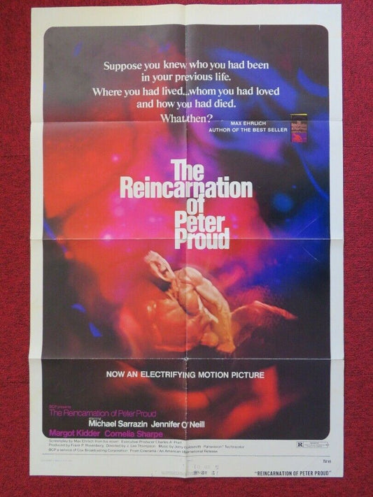 REINCARNATION OF PETER PROUD FOLDED US ONE SHEET POSTER MICHAEL SARRAZIN 1975 - Rendezvous Cinema