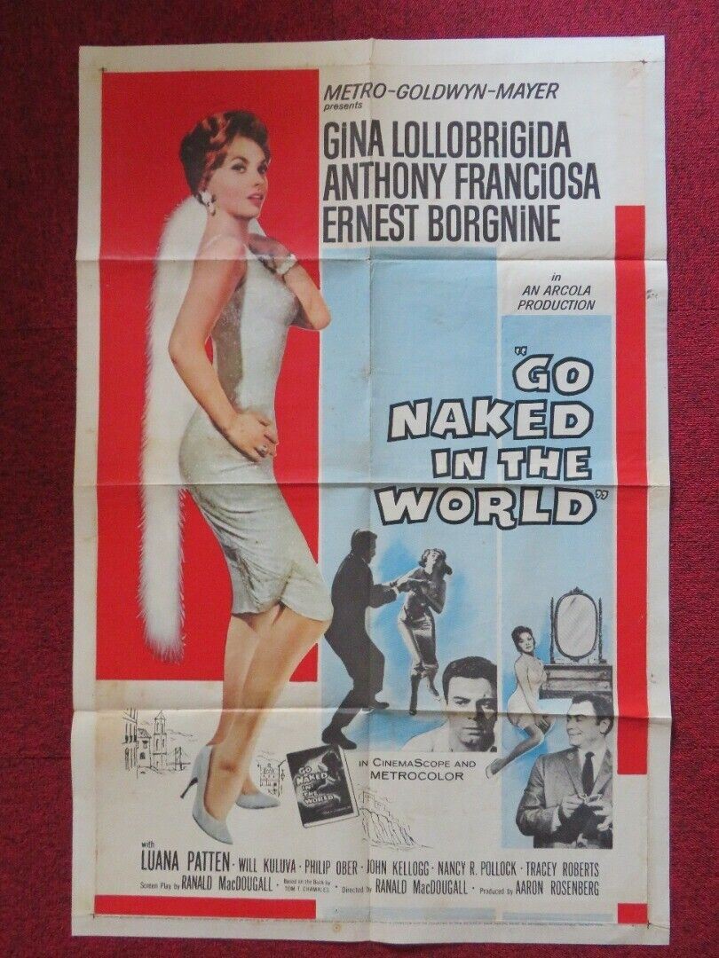 GO NAKED IN THE WORLD FOLDED US ONE SHEET POSTER GINA LOLLOBRIGIDA 1961 - Rendezvous Cinema