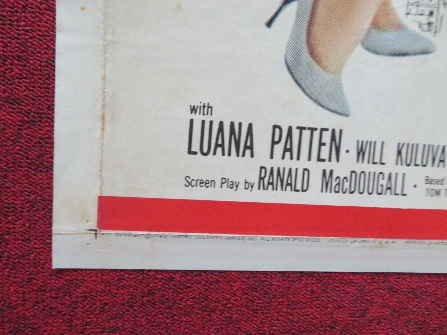 GO NAKED IN THE WORLD FOLDED US ONE SHEET POSTER GINA LOLLOBRIGIDA 1961 - Rendezvous Cinema