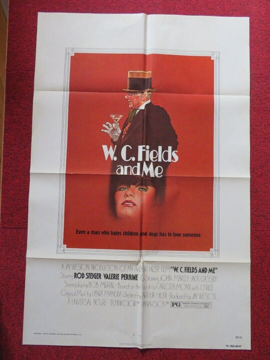 W.C. FIELDS AND ME  FOLDED US ONE SHEET POSTER ROD STEIGER VALERIE  PERRINE 1976
