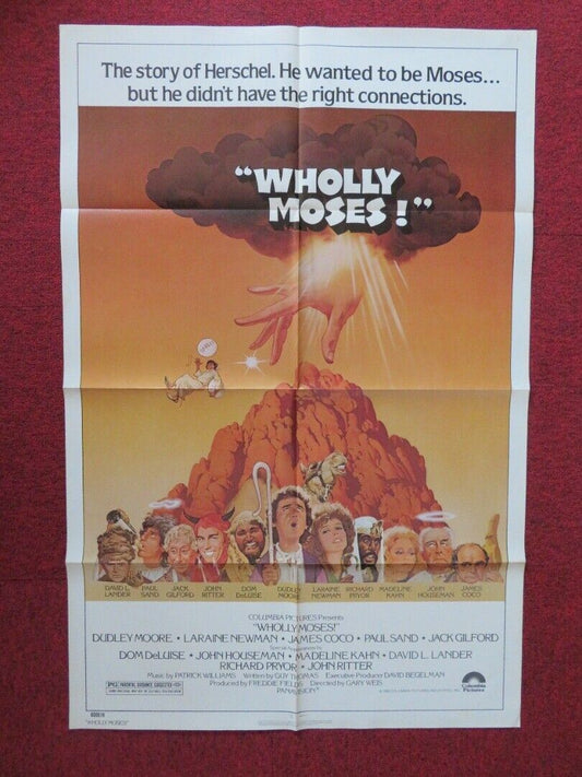 WHOLLY MOSES!  FOLDED US ONE SHEET POSTER DUDLEY MOORE RICHARD PRYOR 1980