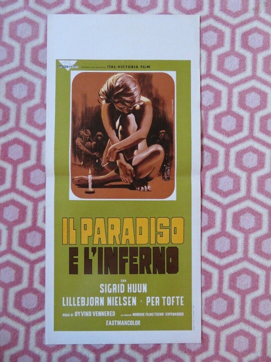 IL PARADISO E L'INFERNO /Heaven and Hell ITALIAN LOCANDINA(27.5"x13") POSTER '69