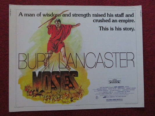MOSES US HALF SHEET (22"x 28") POSTER BURT LANCASTER ANTHONY QUAYLE 1976 - Rendezvous Cinema