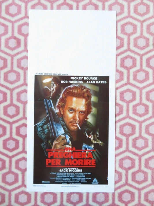 UNA PREFHIERA PER MORIRE ITALIAN LOCANDINA (27.5"x13.5") POSTER M ROURKE 1987 - Rendezvous Cinema