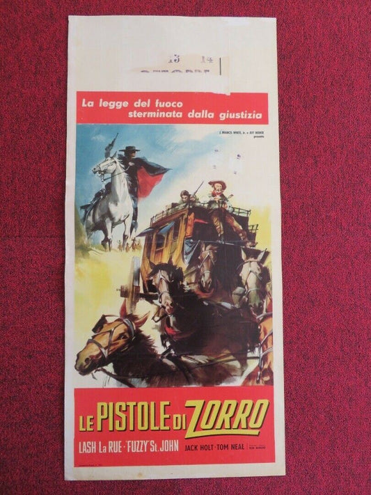 LE PISTOLE DI ZORRO/ King of the Bullwhip ITALIAN LOCANDINA (28"x13") POSTER '63 - Rendezvous Cinema