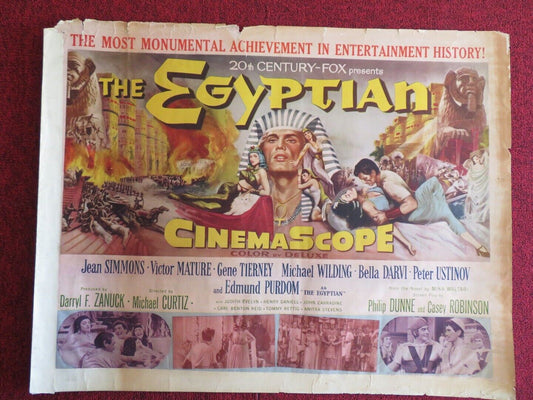 THE EGYTIAN US HALF SHEET (22"x 28") POSTER JEAN SIMMONS VICTOR MATURE 1954 - Rendezvous Cinema