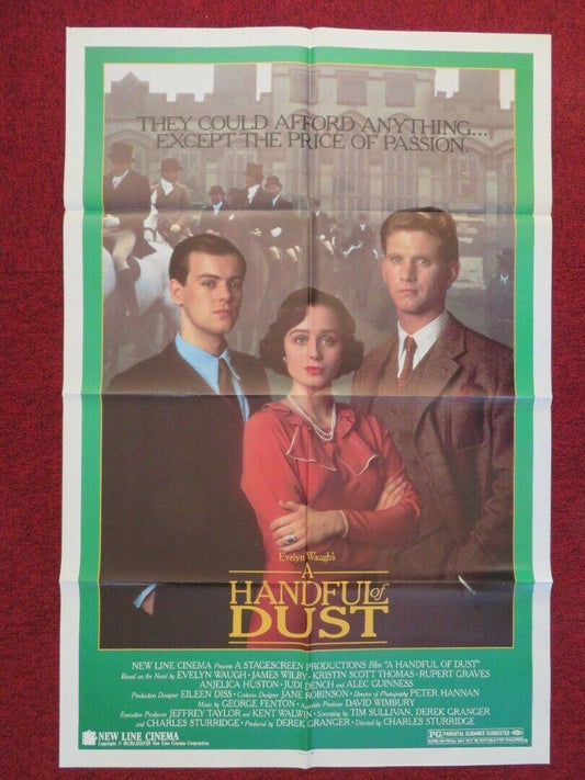 A HANDFUL OF DUST FOLDED US ONE SHEET POSTER JAMES WILBY 1988