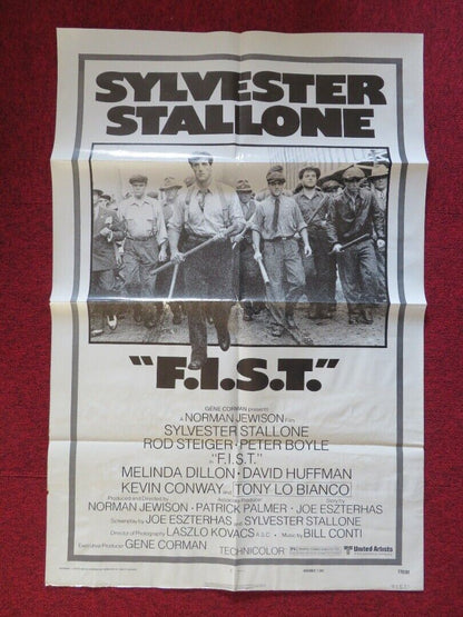 F.I.S.T - ADVANCE FOLDED US ONE SHEET POSTER SYLVESTER STALLONE ROD STEIGER 1978 - Rendezvous Cinema