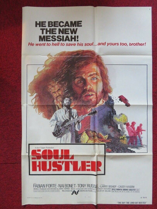THE DAY THE LORD GOT BUSTED / SOUL HUSTLER FOLDED US ONE SHEET POSTER 1973 - Rendezvous Cinema