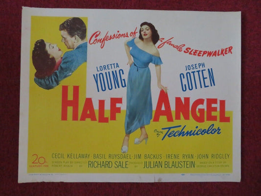 HALF ANGEL US HALF SHEET (22"x 28") POSTER LORETTA YOUNG JOSEPH COTTEN 1951 - Rendezvous Cinema