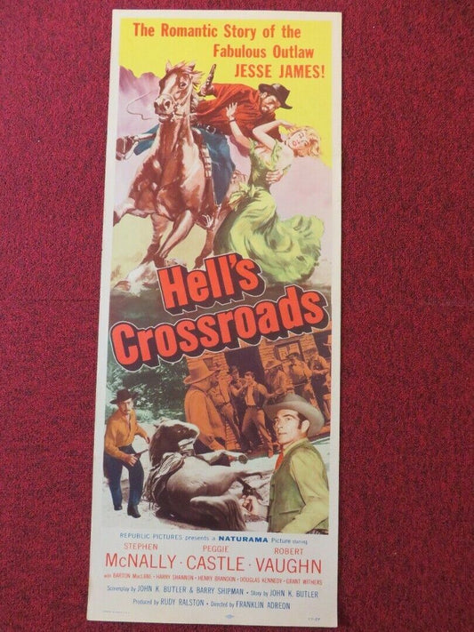 HELL'S CROSSROADS US INSERT (14"x 36") POSTER STEPHEN MCNALLY PEGGY CASTLE 1957 - Rendezvous Cinema