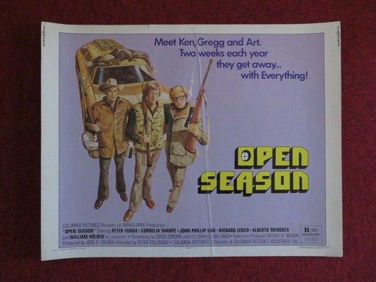 OPEN SEASON US HALF SHEET (22"x 28") POSTER PETER FONDA WILLIAM HOLDEN 1974 - Rendezvous Cinema