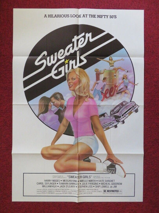 SWEATER GIRLS FOLDED US ONE SHEET POSTER HARRY MORGAN MOSES MEEGAN KING 1978 - Rendezvous Cinema