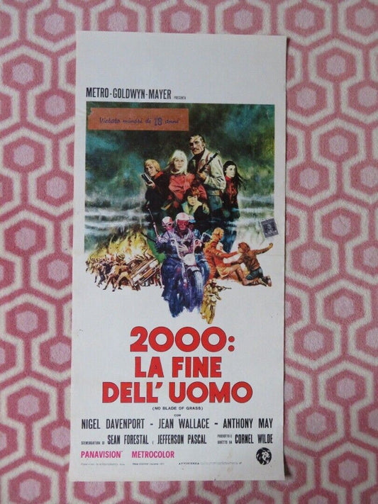 2000: LA FINE DELL' UOMO ITALIAN LOCANDINA (27.5"x13") POSTER N DAVENPORT 1970