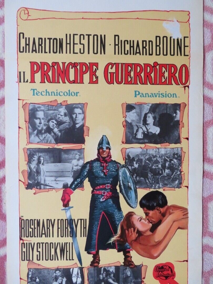 IL PRINCIPE GUERRIERO / The War Lord ITALIAN LOCANDINA (27.5"x13") POSTER 1965