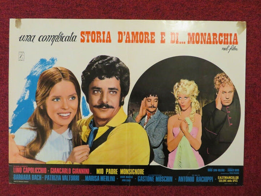 "STORIA D'AMORE E DI... MONARCHIA  - B ITALIAN FOTOBUSTA POSTER 1971