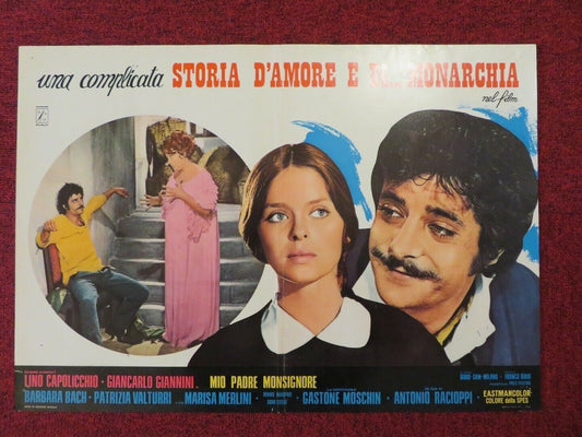 "STORIA D'AMORE E DI... MONARCHIA  - C ITALIAN FOTOBUSTA POSTER 1971
