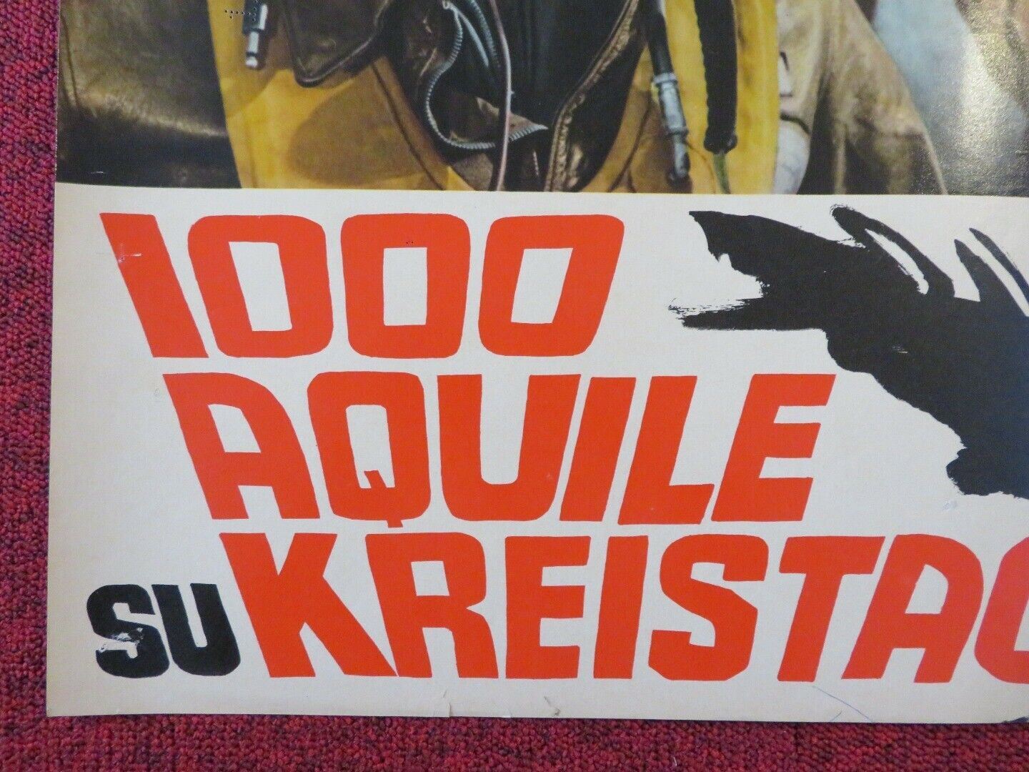 1000 AQUILE SU KREISTAG / THE THOUSAND PLANE RAID ITALIAN FOTOBUSTA POSTER 1969