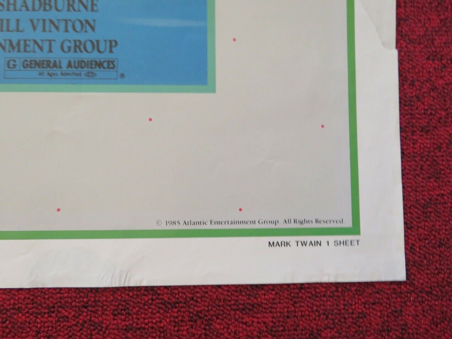 THE ADVENTURES OF MARK TWAIN FOLDED US ONE SHEET POSTER JAMES WHITMORE 1985 - Rendezvous Cinema