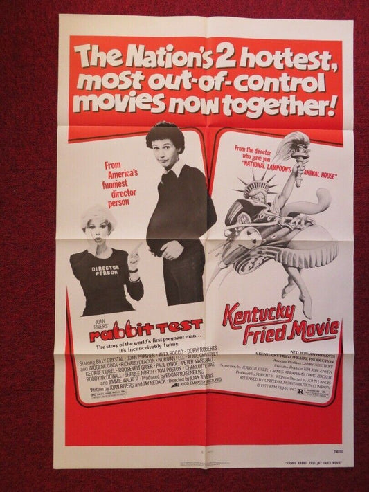 RABBIT TEST / THE KENTUCKY FRIED MOVIE COMBO FOLDED US ONE SHEET POSTER 1978 - Rendezvous Cinema