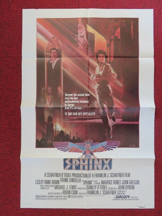SPHINX FOLDED US ONE SHEET POSTER LESLEY ANNE DOWN FRANK LANGELLA 1981 - Rendezvous Cinema