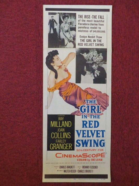 THE GIRL IN THE RED VELVET SWING US INSERT (14"x 36") POSTER JOAN COLLINS 1955 - Rendezvous Cinema
