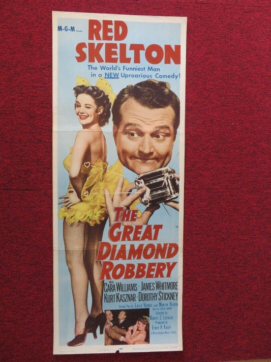 THE GREAT DIAMOND ROBBERY US INSERT (14"x 36") POSTER RED SKELTON 1953 - Rendezvous Cinema