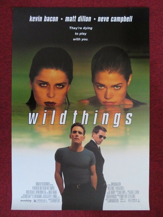 WILD THINGS US ONE SHEET ROLLED POSTER KEVIN BACON MATT DILLON 1998