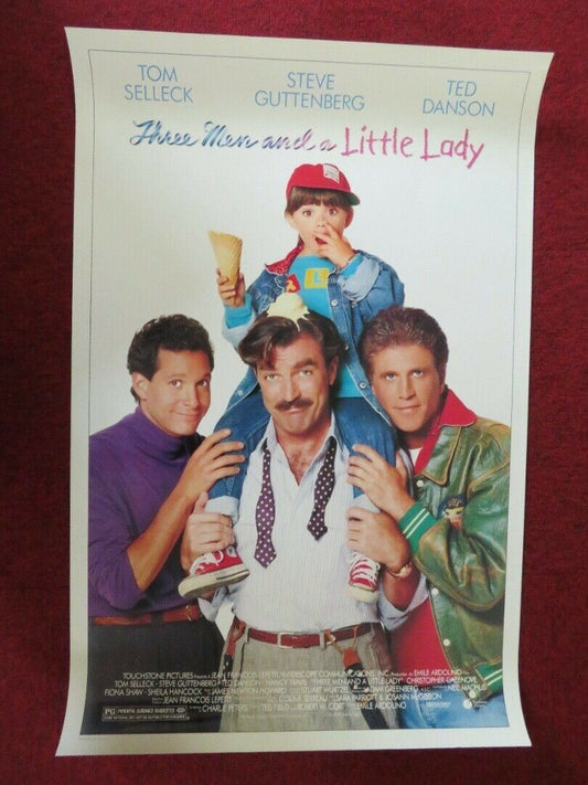 THREE MEN AND A LITTLE LADY US ONE SHEET ROLLED POSTER SELLECK GUTTENBERG 1990 - Rendezvous Cinema