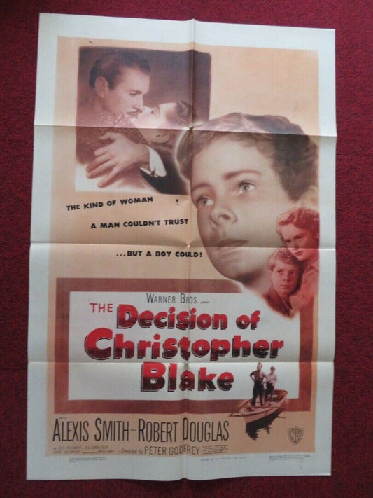 THE DECISION OF CHRISTOPHER BLAKE  FOLDED US ONE SHEET POSTER ALEXIS SMITH 1948