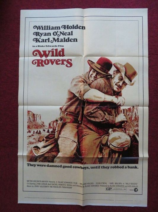 WILD ROVERS FOLDED US ONE SHEET POSTER WILLIAM HOLDEN RYAN O'NEAL 1971 - Rendezvous Cinema