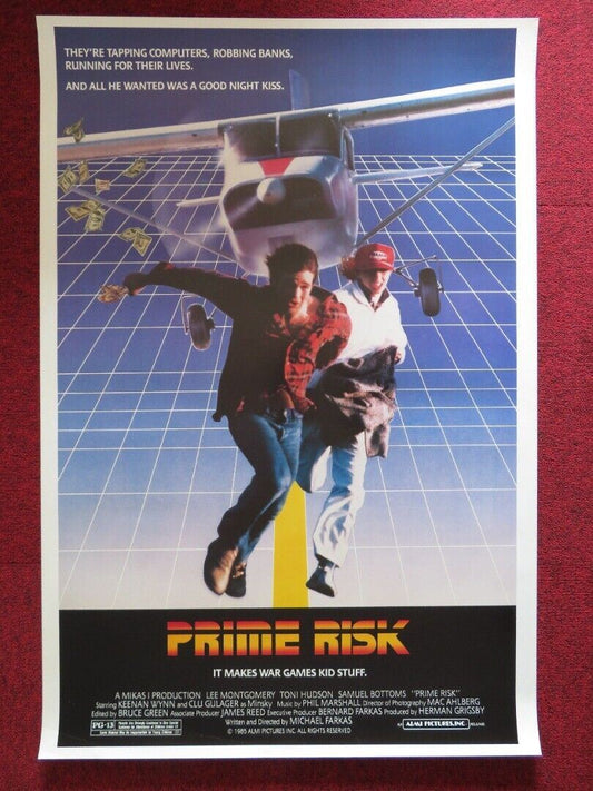 PRIME RISK US ONE SHEET ROLLED POSTER LEE MONTGOMERY TONI HUDSON 1985 - Rendezvous Cinema