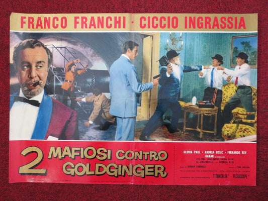 2 MAFIOSI CONTRO GOLDGINGER / THE AMAZING DOCTOR G - E ITALIAN FOTOBUSTA POSTER